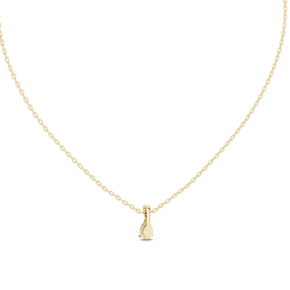 Classic 0.50 Ct Pear Cut Labgrown Diamond Solitaire Pendant For Her In 18K Solid Yellow Gold