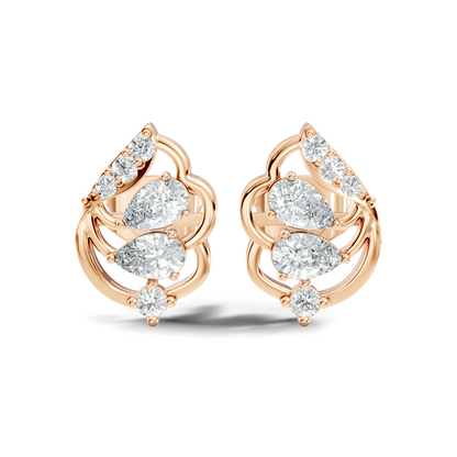 Pear, Round Shape 14k Solid Gold Natural, Lab grown Both Diamond Available Diamond Ring For Her