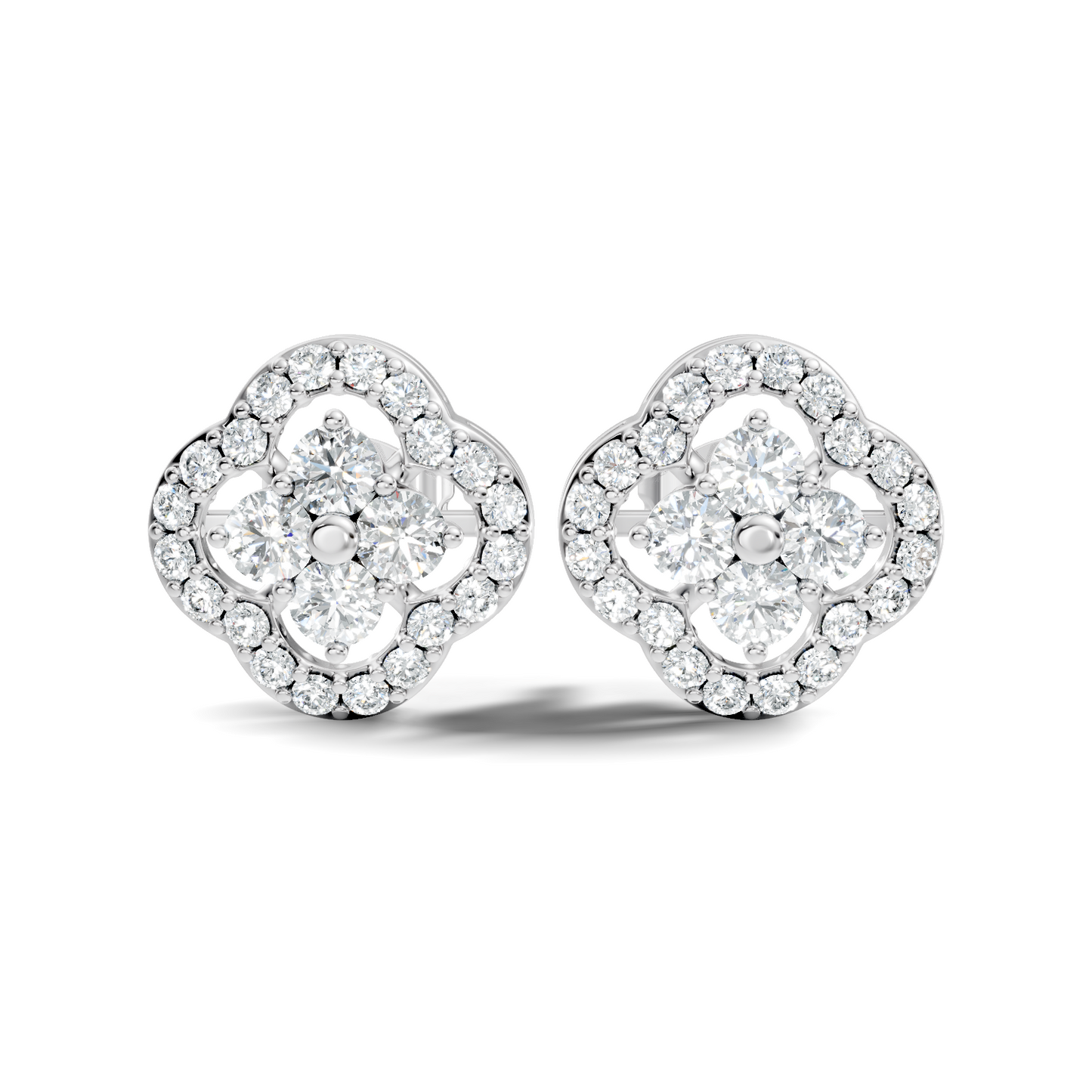 10k Solid Rose Gold Round Natural-Lab Grown Stunning Adorable Vintage Diamond Earring For Her