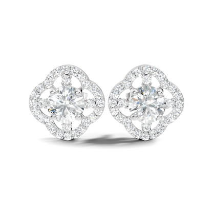 Round Shape 2.28 Ct Stunning Sparkling Labgrown Diamond Stud Earring Gift For Her