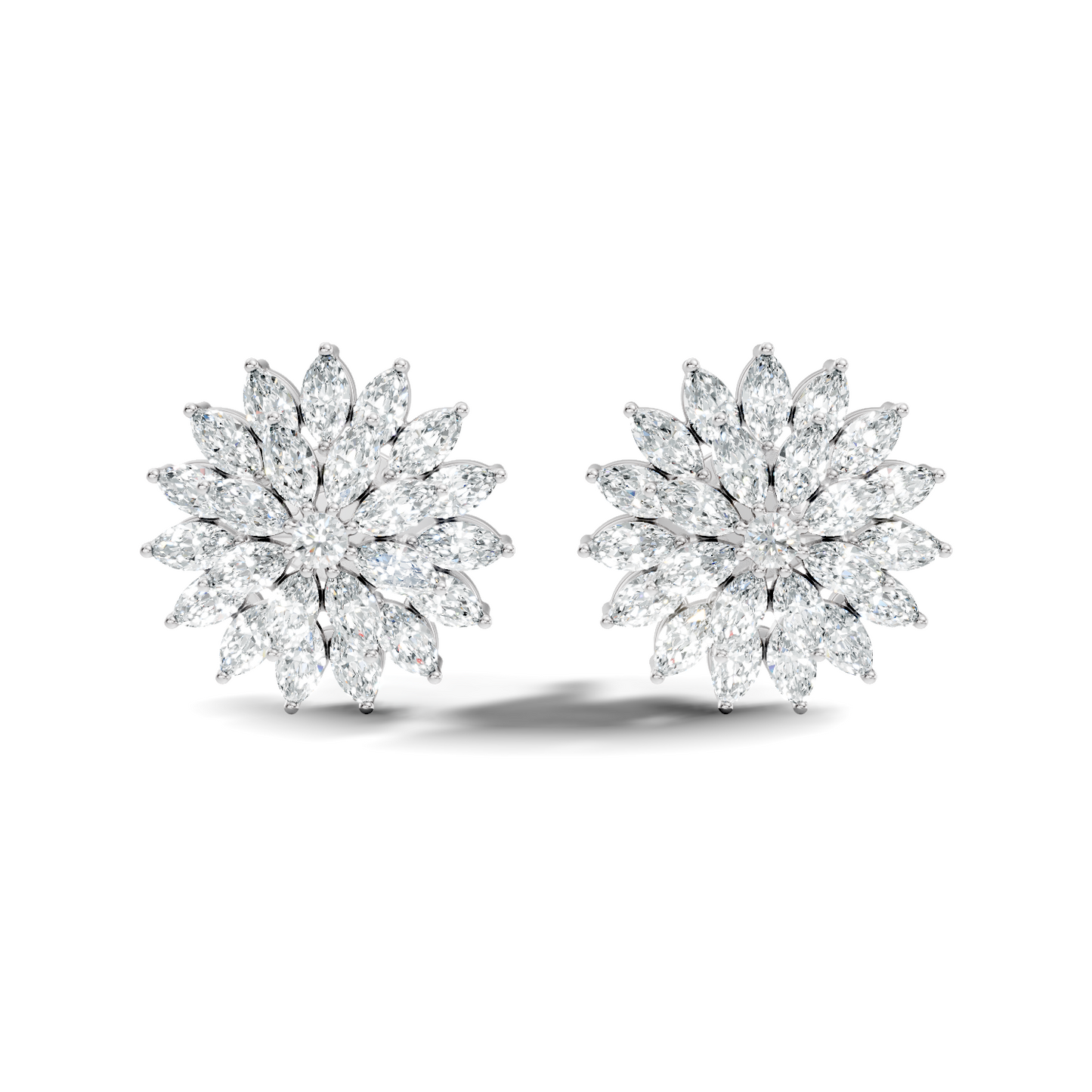 Round And Marquise Shape 1.19 Ct Natural & Lab Grown Diamond Fantastic Sizzling Diamond Earrings For Her