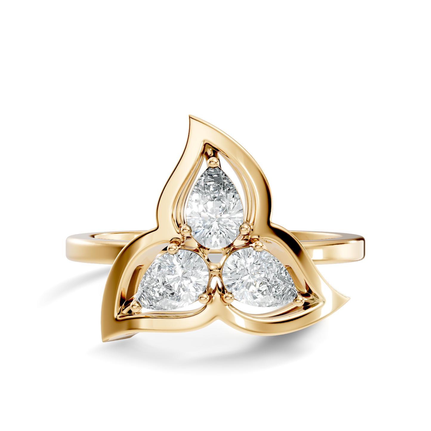 Vintage Round Cut White Colorless Diamond Unique Bezel set Minimalist Dainty Cluster Ring For Her