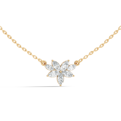 7 Stone Marquise Shape Natural-lab Grown Diamond Pendant For Women Birthday gift