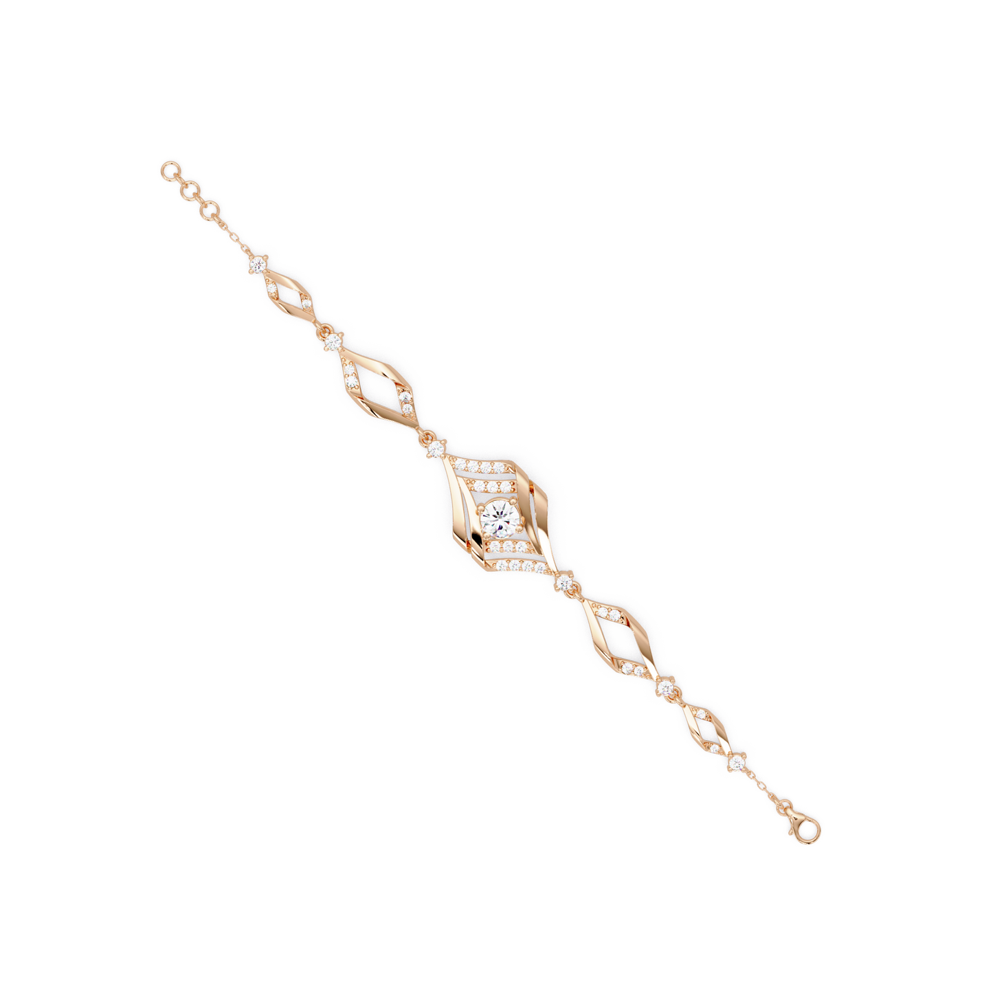 Geometric Wave Lab Diamond Statement Bracelet - HIGHCARAT DIAMONDS