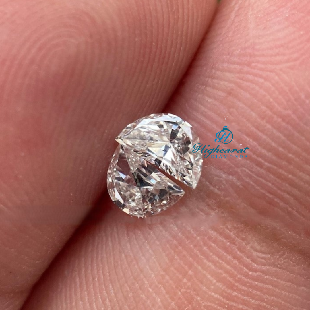 Fancy half moon cut lab grown diamond crafted for luxury engagement rings and fine jewelry