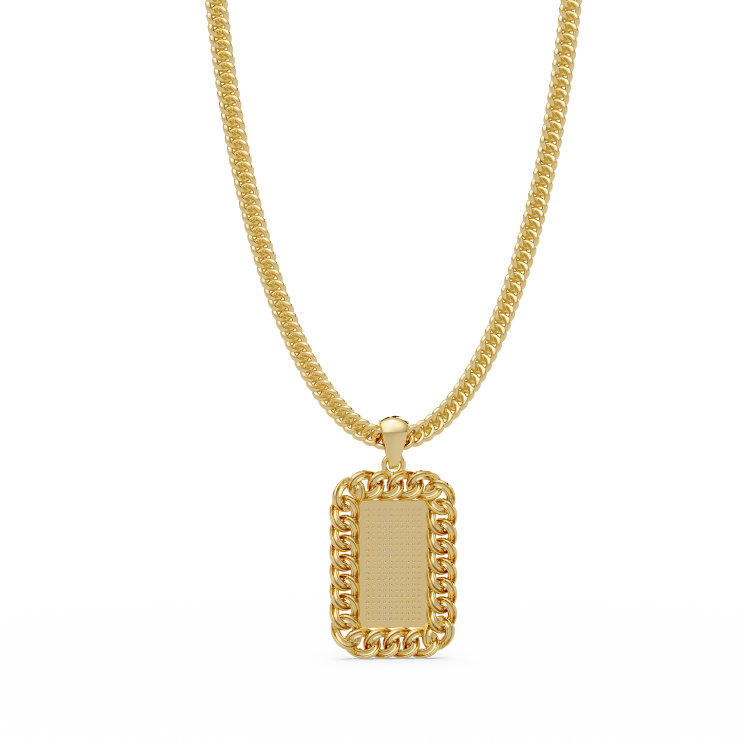 Iced Frame Lab grown Diamond Hip hop Pendant Necklace - HIGHCARAT DIAMONDS
