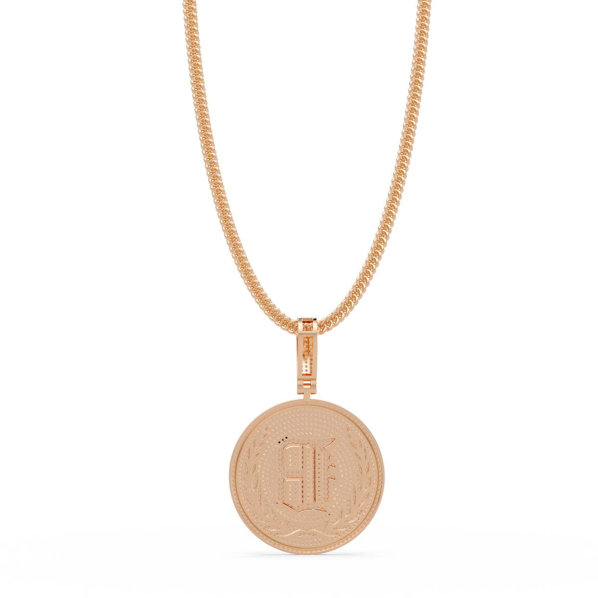 Initial Coin Lab grown Diamond Pendant Necklace - HIGHCARAT DIAMONDS