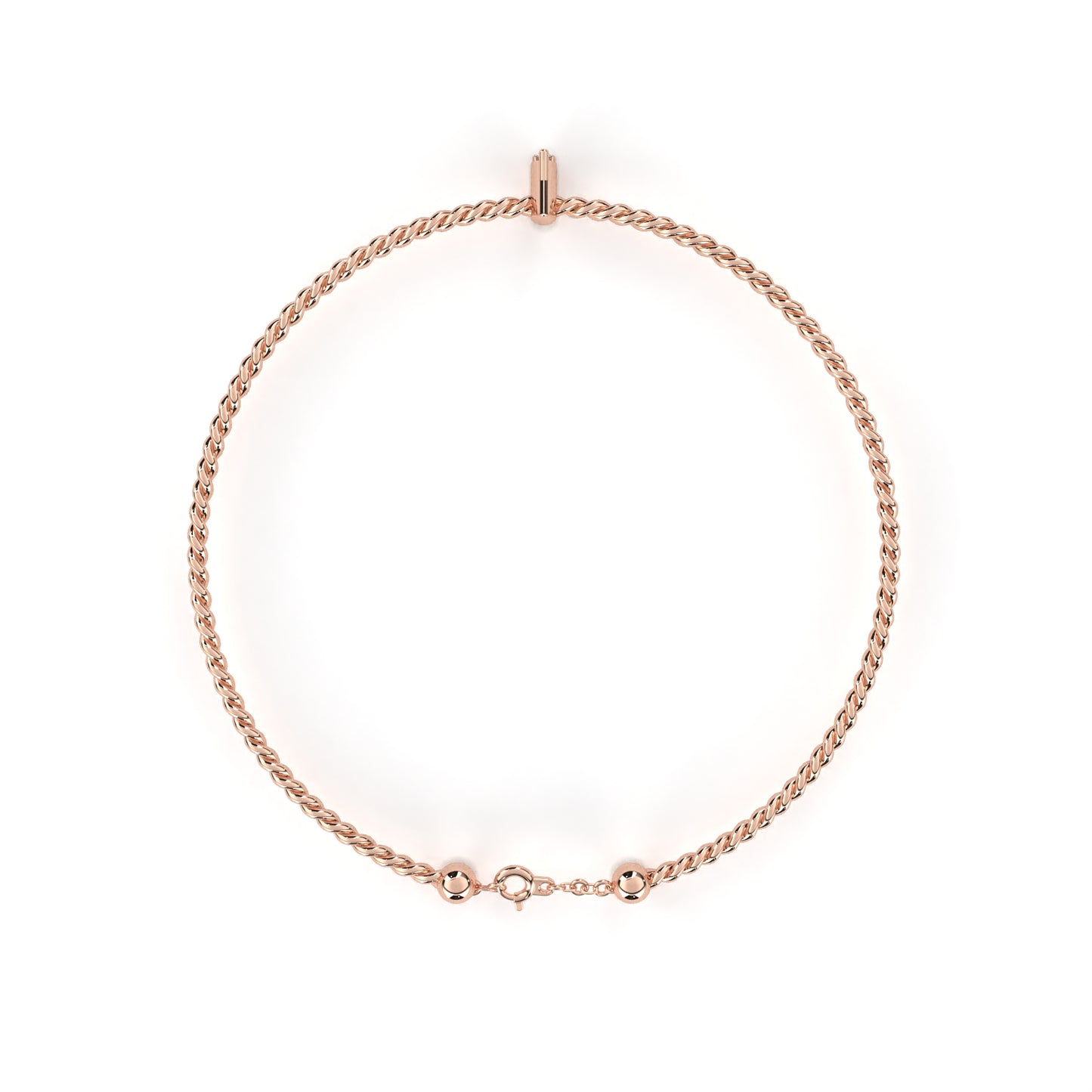 Round Cut White Colorless Diamond Unique Simple Solitaire Stackable Prong Set Every Day Tennis Bracelet For Her