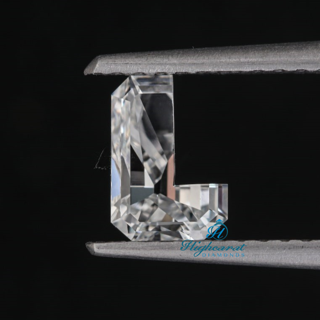 L Shape Premium Lab-Grown Diamond Modern Style For Her Custom Fine Jewelry - HIGHCARAT DIAMONDS