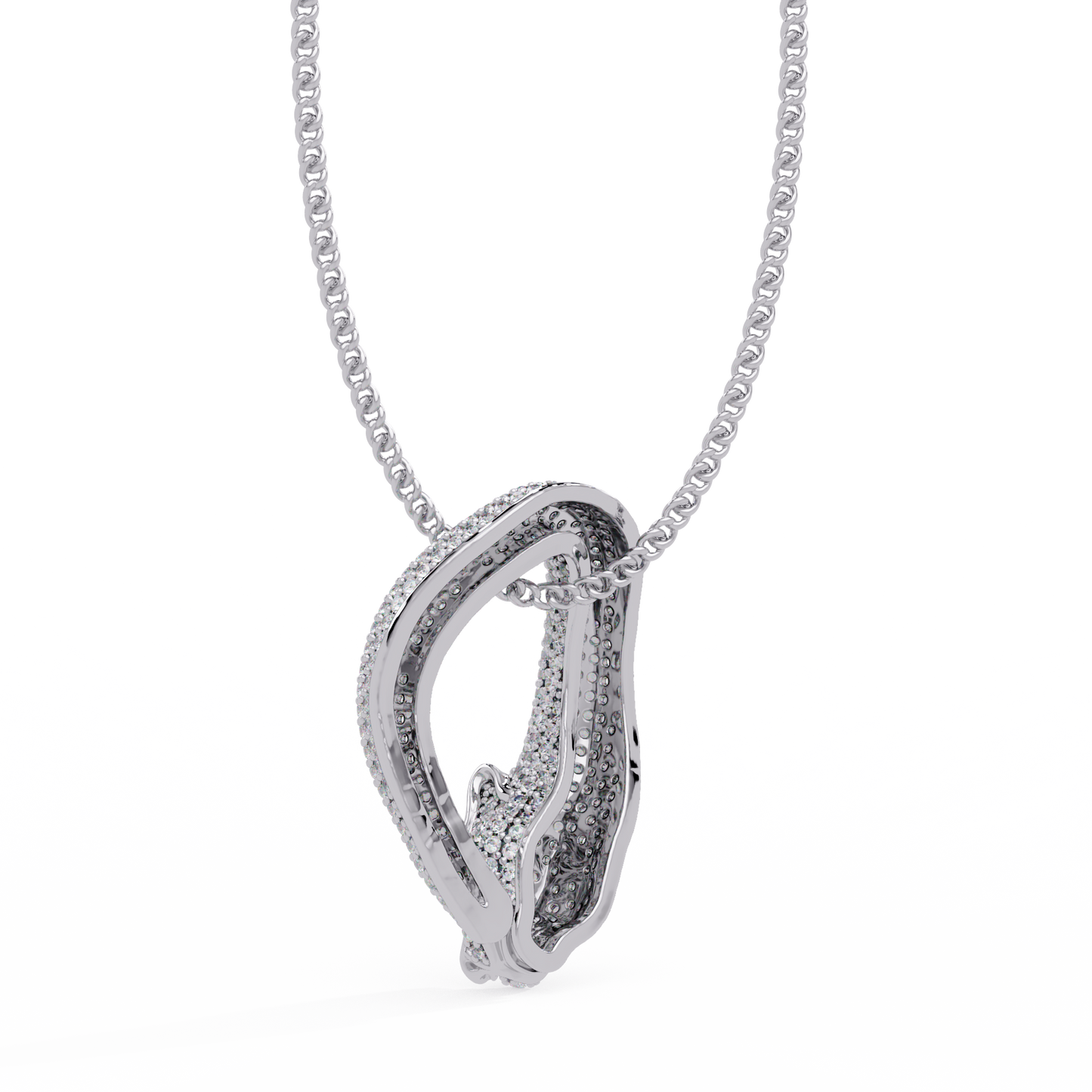 Lab Grown Panther Head Open Cuff Diamond Pendant - HIGHCARAT DIAMONDS