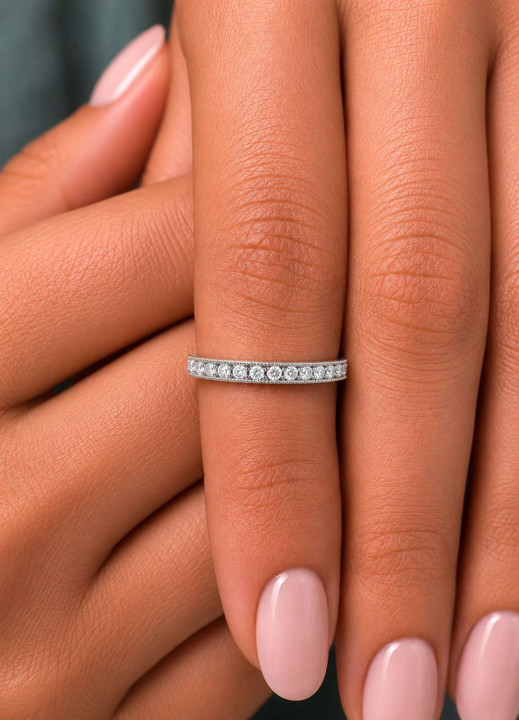 Labgrown Round Shaped Diamond Daily Use Band Ring for Her Elegant & Timeless - HIGHCARAT DIAMONDS