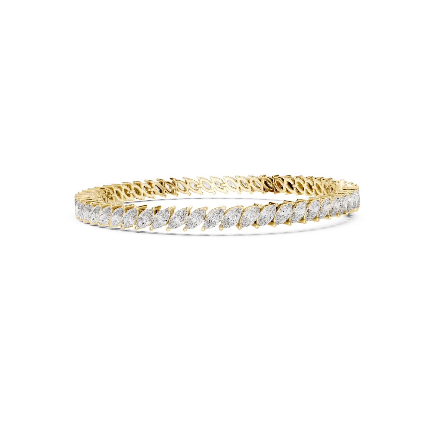 Marquise Cut 7.84Ct Lab Grown & Natural Diamond Unique Art Deco Perfect Stackable Party Wear Tennis Bracelet - HIGHCARAT DIAMONDS