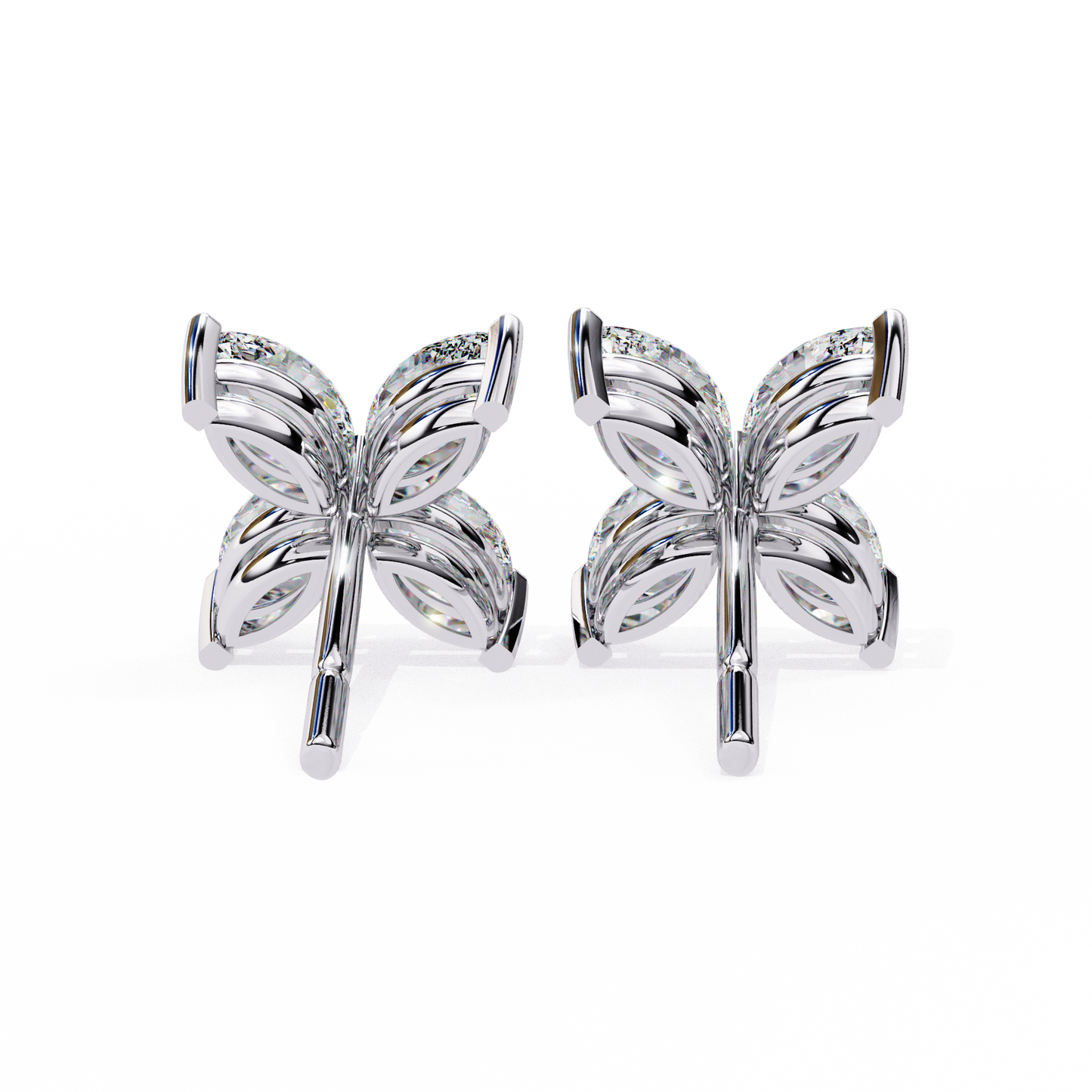 Marquise Cut White Colorless Diamond Antique Minimalist Classic Elegant Prong Set Dainty Stud Earring For Her - HIGHCARAT DIAMONDS
