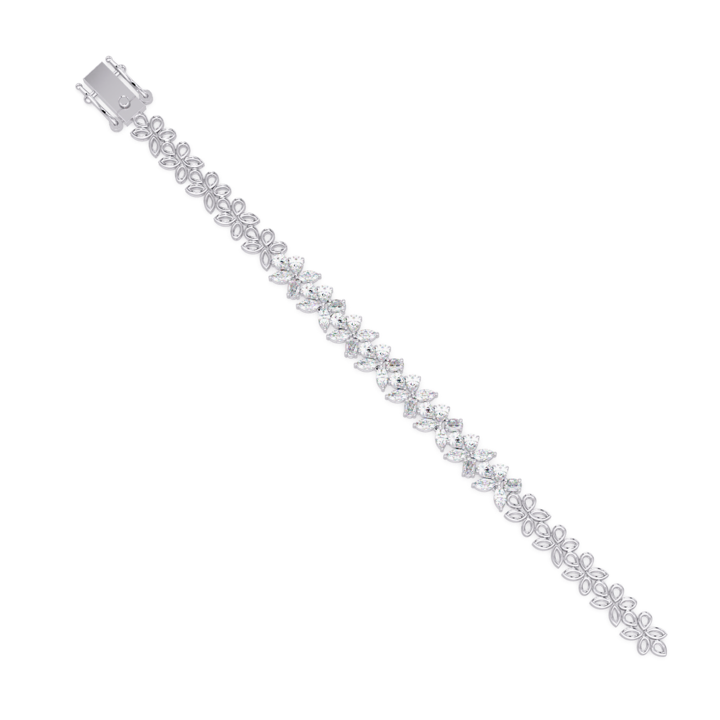 Marquise Lab Grown Diamond Floral Bracelet - HIGHCARAT DIAMONDS