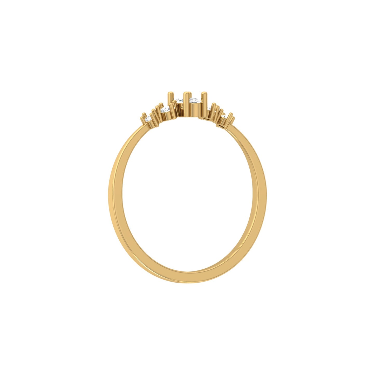 Minimalist 0.17 CT Round And Oval Labgrown Diamond Stackable Band Ring For Women's - HIGHCARAT DIAMONDS