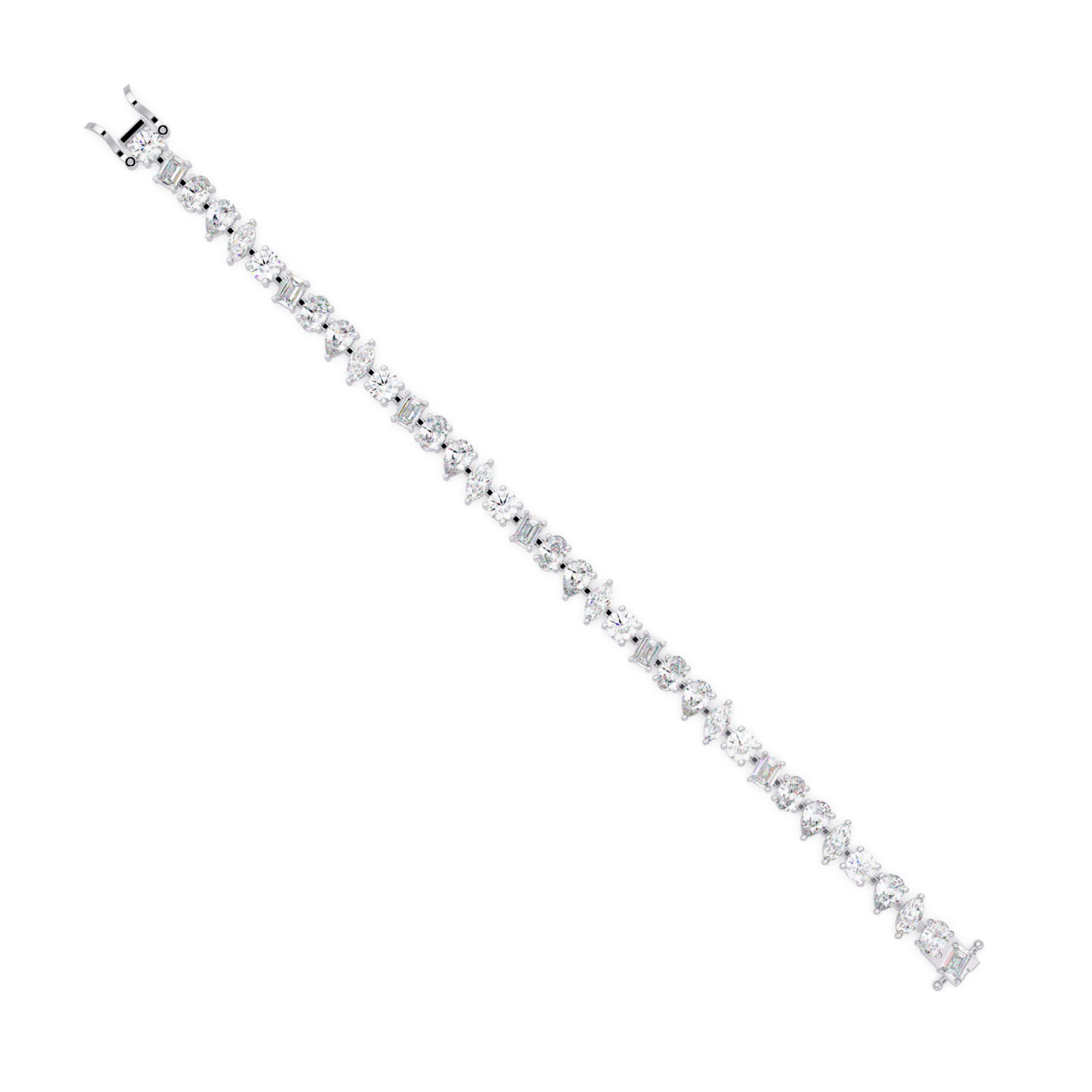 Mixed Shape Lab-Grown Diamond Tennis Bracelet - HIGHCARAT DIAMONDS