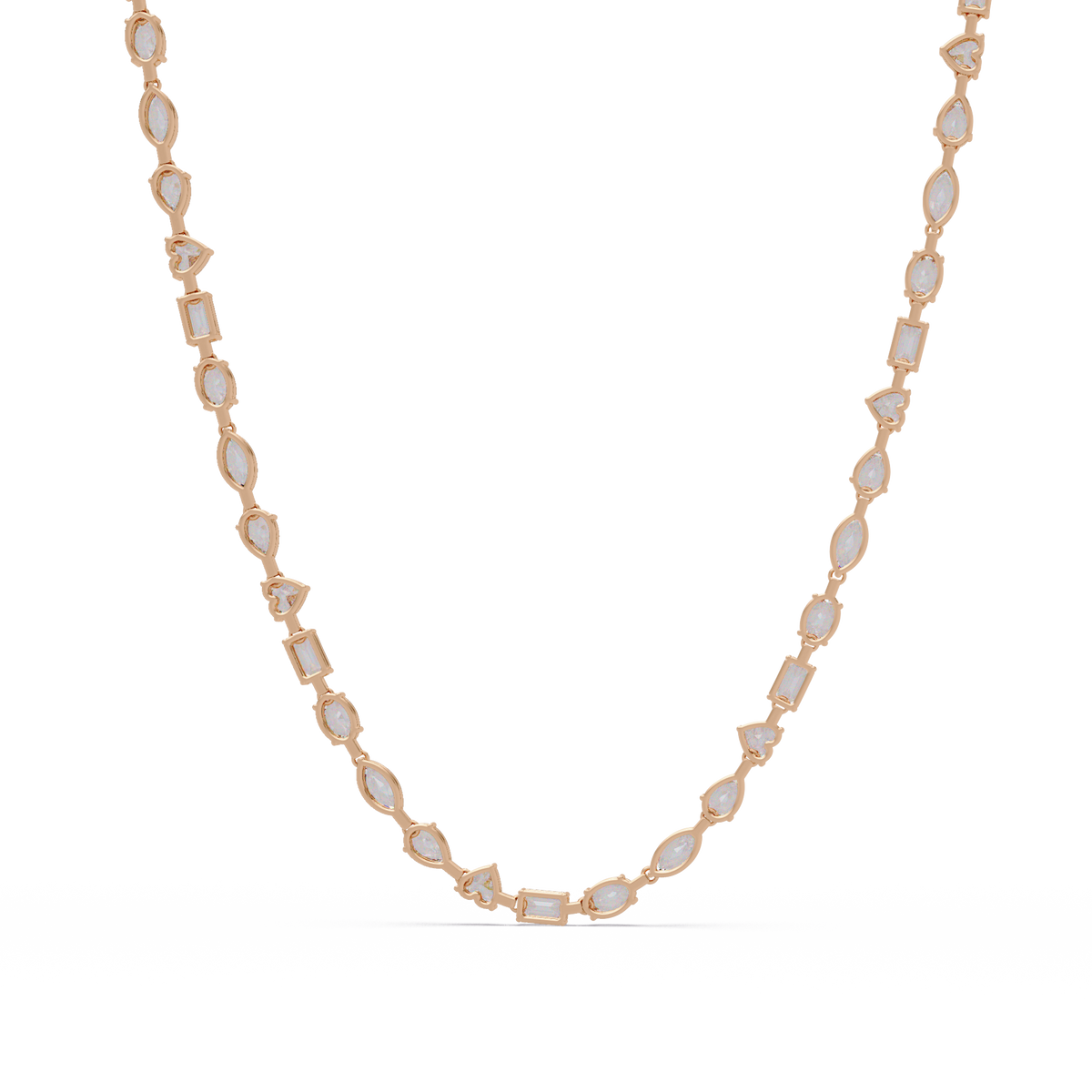 Multiple Shape Lab Grown Diamond Tennis Necklace - HIGHCARAT DIAMONDS