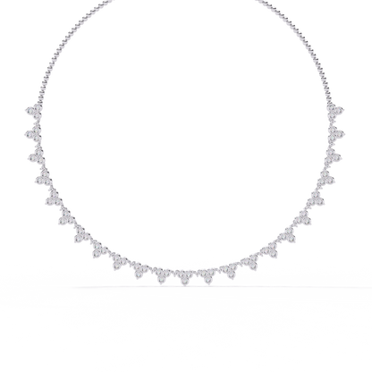 2.14 CT Round  Cut Lab Grown And Natural Very Elegant Stunning  Diamond Necklace For Bridal