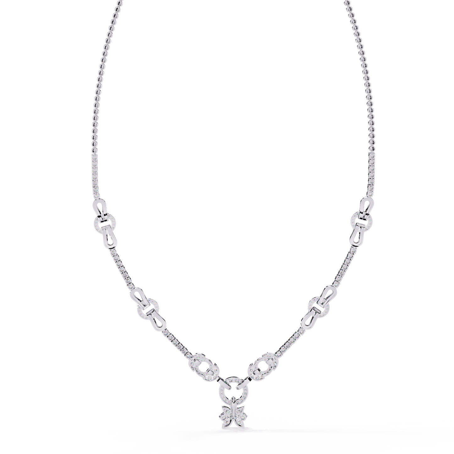 5.47 Ct Round Cut Natural And Lab Grown Diamond Minimalist Sparkling Wedding Necklace Gift For Women's