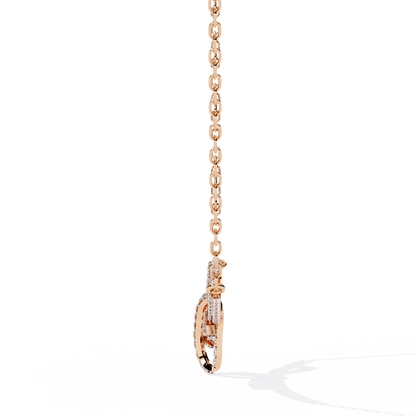 Round Cut Natural & Lab Grown  White Colorless Diamond Vintage Cluster Party Wear Anek Necklace Gift For anniversary