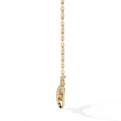 Round Cut Natural & Lab Grown  White Colorless Diamond Vintage Cluster Party Wear Anek Necklace Gift For anniversary