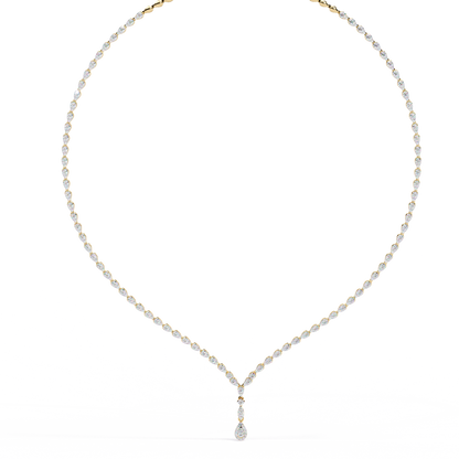 4.52 CT  Round Cut Natural And Lab Grown Top Grade Diamond Delicate Prong Set Bridesmaid Necklace for Gifted By Mother, bride