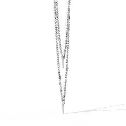 Round Cut 14k Solid White Gold Lab Grow And Natural Diamond Triangle Shape  Halo Necklace stunning look for girl