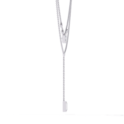 Baguette, Princess And Round Cut 3.44 Ct  Lab Grown Diamond Bezel Set Dainty Diamond Necklace For gifted by bridal