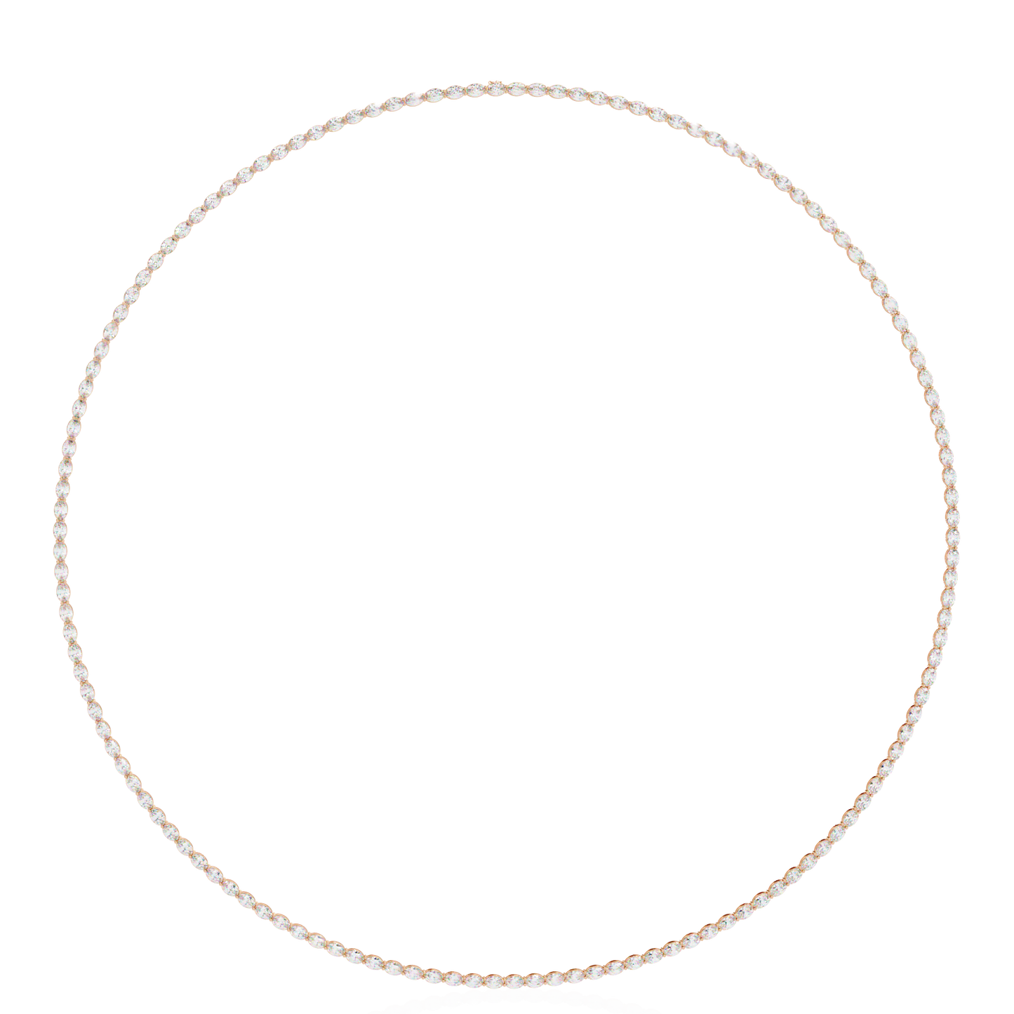 6.20 Ct Oval Cut Lab Grown And Natural Diamond Channel Set Unique Art Deco Tennis  Necklace For Annivary