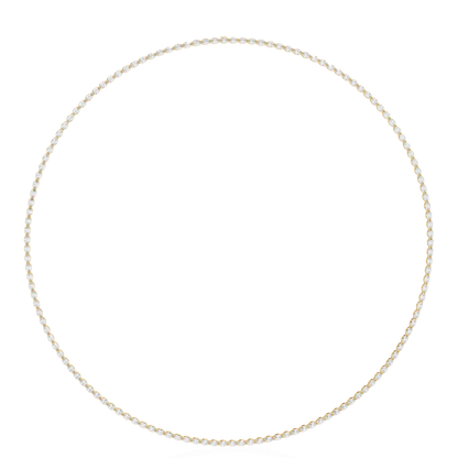 6.20 Ct Oval Cut Lab Grown And Natural Diamond Channel Set Unique Art Deco Tennis  Necklace For Annivary