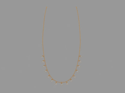 Round Cut Lab Grown and Natural Diamond Elegant Dainty Cluster Minimalist Classic Necklace