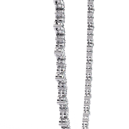 Round Cut 6.61 Ct Lab Grown And Natural Vintage Antique Bridesmaid Diamond Necklace