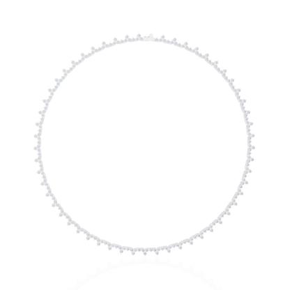 Round Cut 6.61 Ct Lab Grown And Natural Vintage Antique Bridesmaid Diamond Necklace