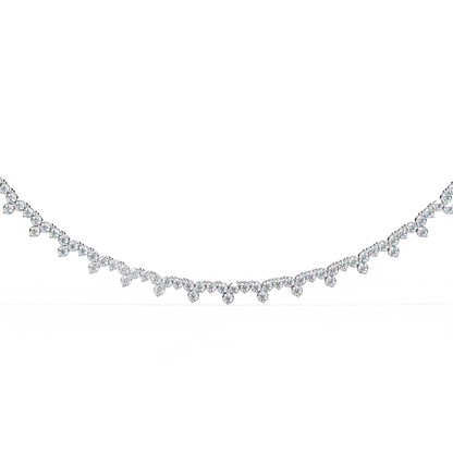 Round Cut 6.61 Ct Lab Grown And Natural Vintage Antique Bridesmaid Diamond Necklace