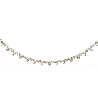 Round Cut 6.61 Ct Lab Grown And Natural Vintage Antique Bridesmaid Diamond Necklace