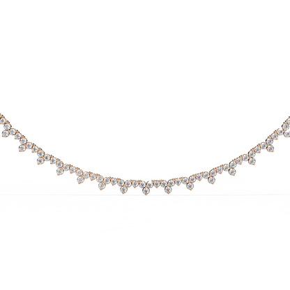 Round Cut 6.61 Ct Lab Grown And Natural Vintage Antique Bridesmaid Diamond Necklace