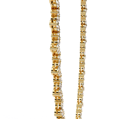 Round Cut 6.61 Ct Lab Grown And Natural Vintage Antique Bridesmaid Diamond Necklace