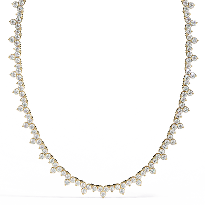 Round Cut 6.61 Ct Lab Grown And Natural Vintage Antique Bridesmaid Diamond Necklace