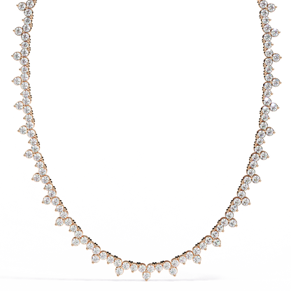 Round Cut 6.61 Ct Lab Grown And Natural Vintage Antique Bridesmaid Diamond Necklace