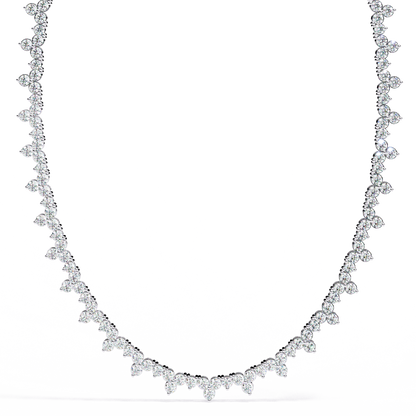 Round Cut 6.61 Ct Lab Grown And Natural Vintage Antique Bridesmaid Diamond Necklace