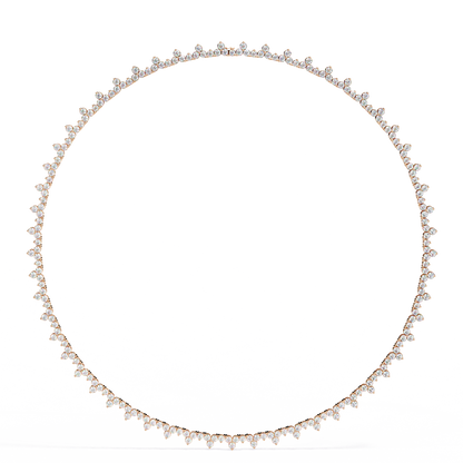 Round Cut 6.61 Ct Lab Grown And Natural Vintage Antique Bridesmaid Diamond Necklace