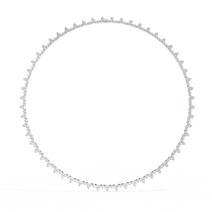 Round Cut 6.61 Ct Lab Grown And Natural Vintage Antique Bridesmaid Diamond Necklace