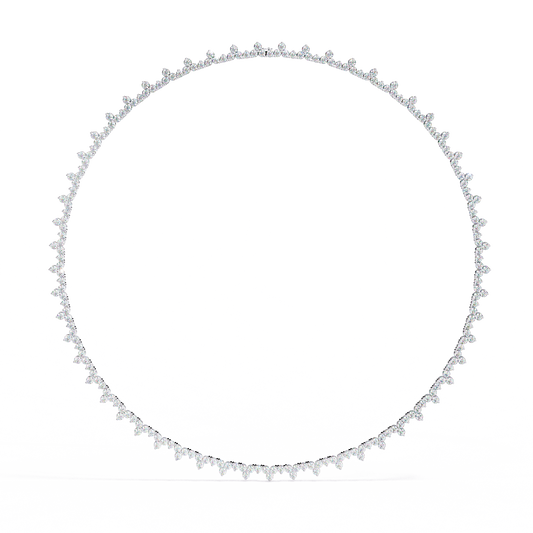 Round Cut 6.61 Ct Lab Grown And Natural Vintage Antique Bridesmaid Diamond Necklace