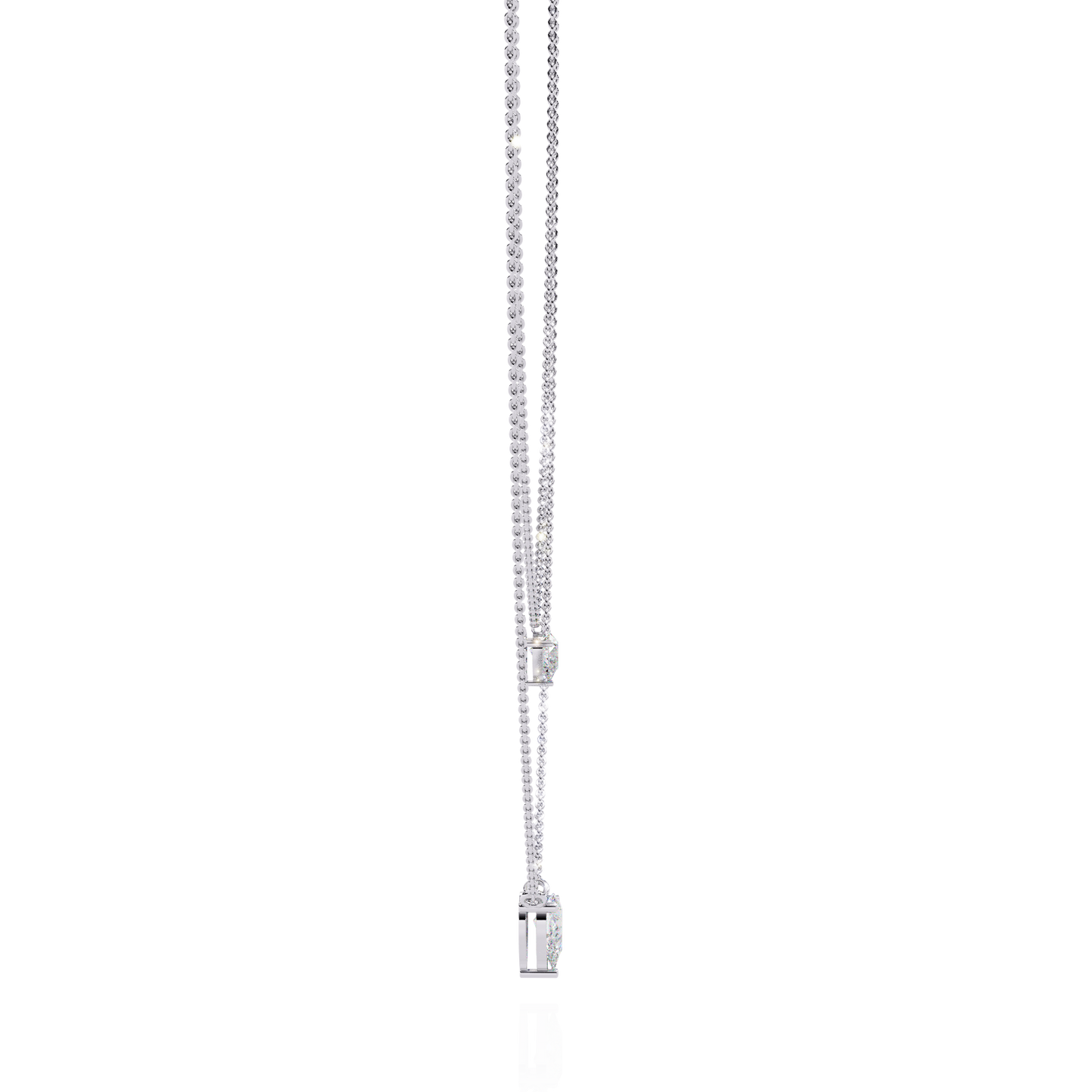 1.46 Ct Pear Cut Lab Grown Diamond Solitaire Unique Statement Cluster Classic Necklace For birthday