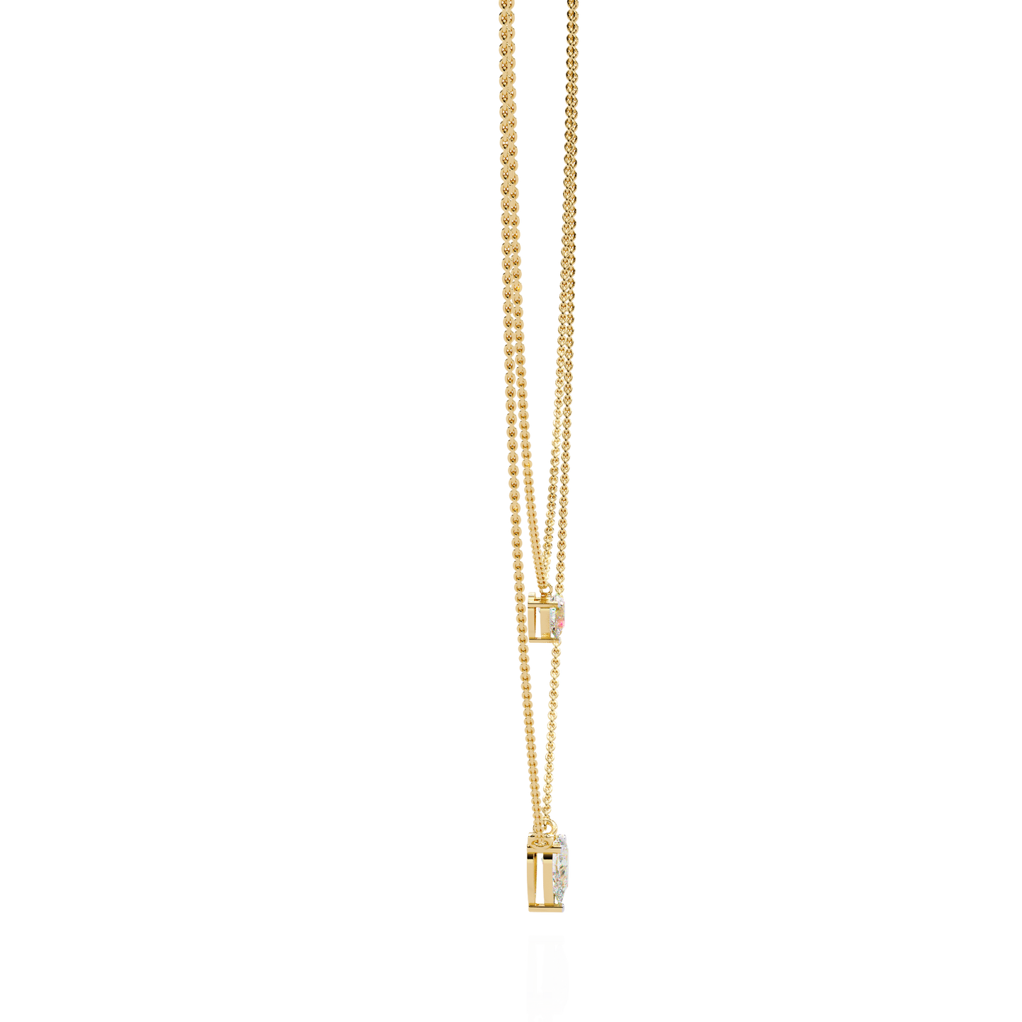 1.46 Ct Pear Cut Lab Grown Diamond Solitaire Unique Statement Cluster Classic Necklace For birthday