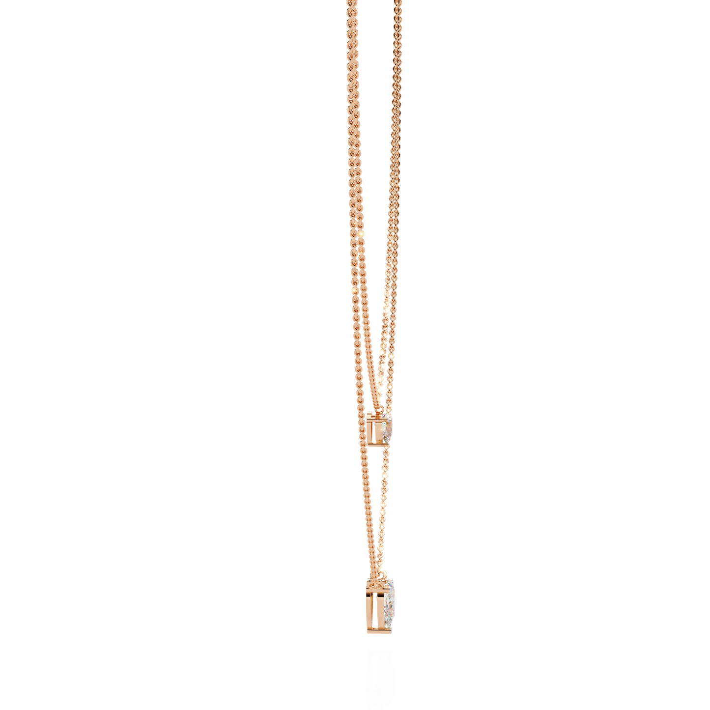 1.46 Ct Pear Cut Lab Grown Diamond Solitaire Unique Statement Cluster Classic Necklace For birthday