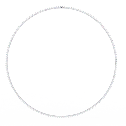 Round Cut 9.70 Ct  Natural & Lab Grown Diamond 18k Solid Gold   Channel Set Unisex Best Necklace For Daily Wear