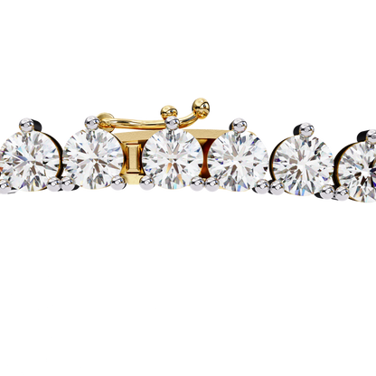 Round Cut 9.70 Ct  Natural & Lab Grown Diamond 18k Solid Gold   Channel Set Unisex Best Necklace For Daily Wear