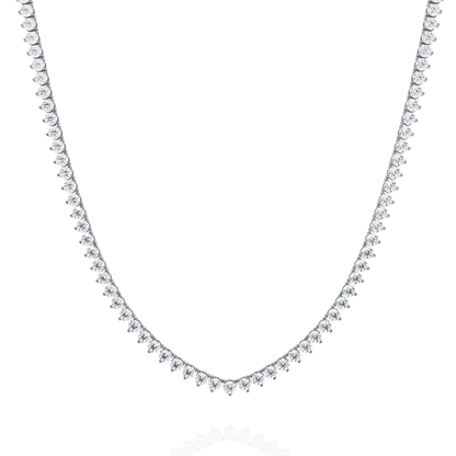 Round Cut 9.70 Ct  Natural & Lab Grown Diamond 18k Solid Gold   Channel Set Unisex Best Necklace For Daily Wear
