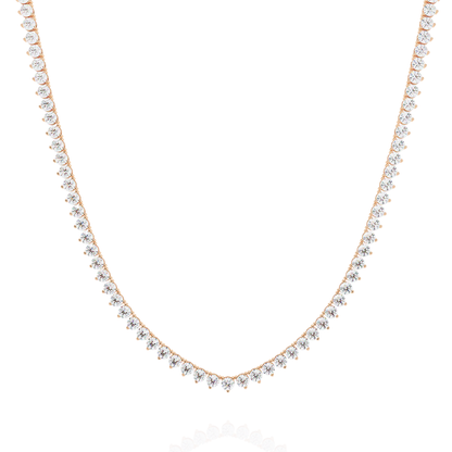 Round Cut 9.70 Ct  Natural & Lab Grown Diamond 18k Solid Gold   Channel Set Unisex Best Necklace For Daily Wear